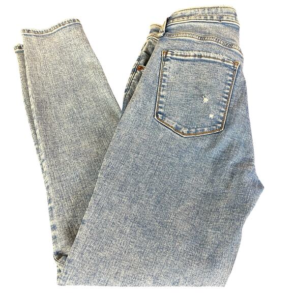 Abercrombie & Fitch Jeans Women Sz 26 (2) Blue Distressed Curve Skinny High Rise - Picture 6 of 11